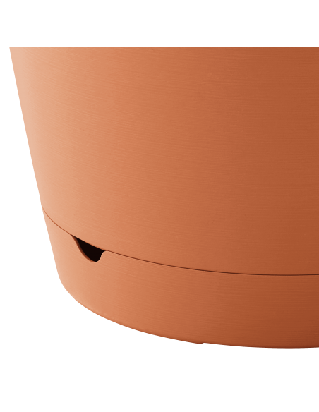 Pot en plastique Autonome Ø50cm + Soucoupe Clipsée terre cuite - 47,5L - ECLOZ ECLOZ Pot et bac en plastique rond