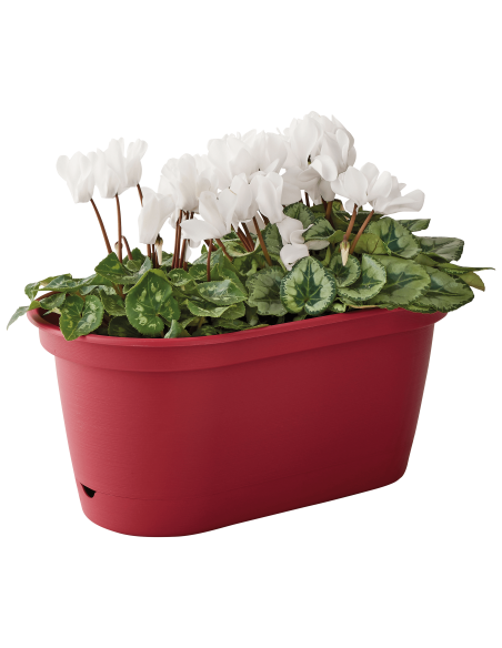 Jardinière en plastique Autonome 50cm + Soucoupe Clipsée rose - 8,6 L - ECLOZ ECLOZ Jardinière en plastique