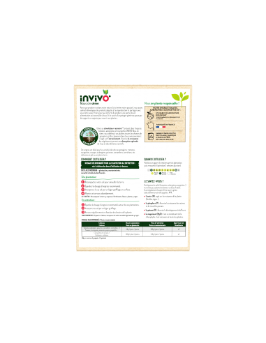 Engrais tomates, aubergines et courgettes 750g - Invivo Invivo - Nous on sème Engrais spécifique