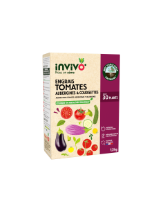 Engrais tomates, aubergines et courgettes 1,5 kg - Invivo Invivo - Nous on sème Engrais spécifique