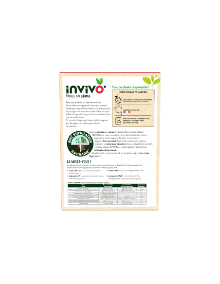 Engrais potager 1,5 kg - Invivo Invivo - Nous on sème Engrais spécifique