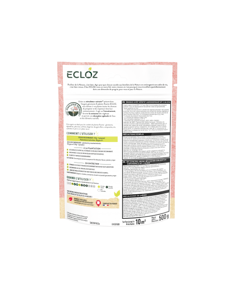 Engrais plantes fleuries et géraniums 500g - ECLOZ ECLOZ Engrais spécifique