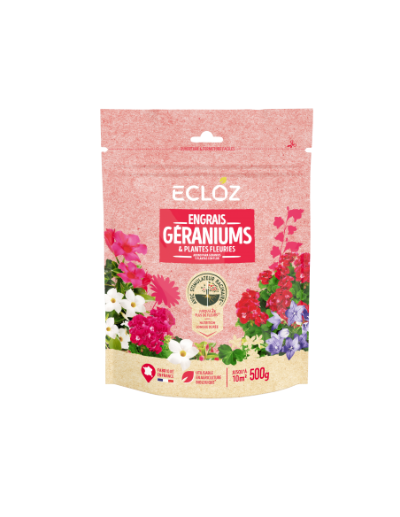 Engrais plantes fleuries et géraniums 500g - ECLOZ ECLOZ Engrais spécifique