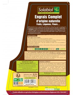 Engrais complet 2,5L - Solabiol Solabiol Engrais spécifique 2