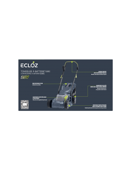 Tondeuse sur Batterie 20V - 33cm - ECLOZ ECLOZ Tondeuse à gazon