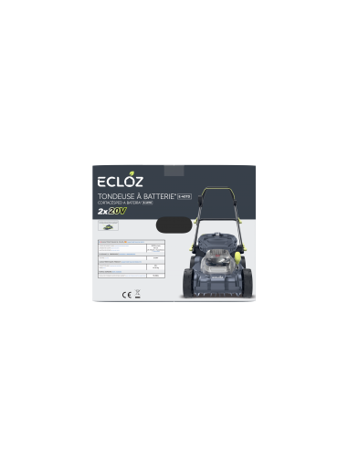 Tondeuse sur Batterie 2 x 20V - 40cm - ECLOZ ECLOZ Tondeuse à gazon