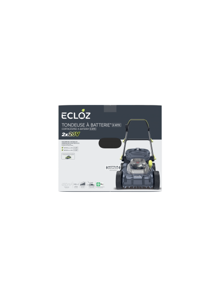 Tondeuse sur Batterie 2 x 20V - 40cm - ECLOZ ECLOZ Tondeuse à gazon