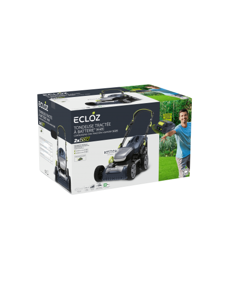Tondeuse sur Batterie 2 x 20V - 46cm - ECLOZ ECLOZ Tondeuse à gazon