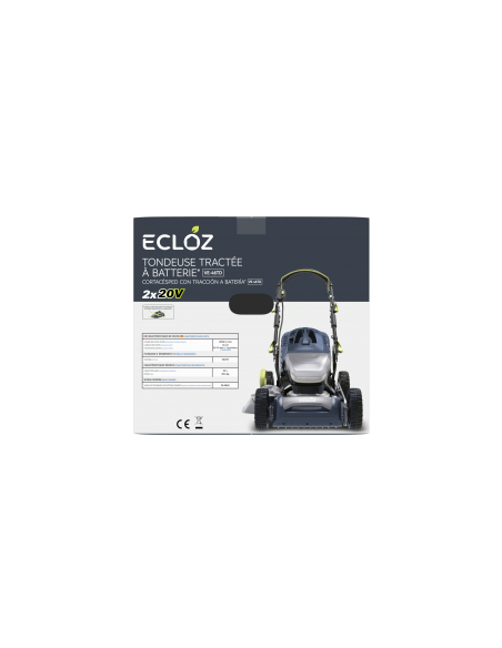 Tondeuse sur Batterie 2 x 20V - 46cm - ECLOZ ECLOZ Tondeuse à gazon