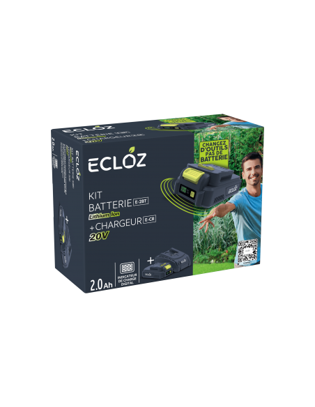 Kit batterie et chargeur 20V 2Ah - ECLOZ ECLOZ Accessoires et entretien