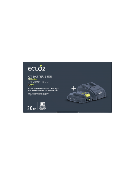 Kit batterie et chargeur 20V 2Ah - ECLOZ ECLOZ Accessoires et entretien