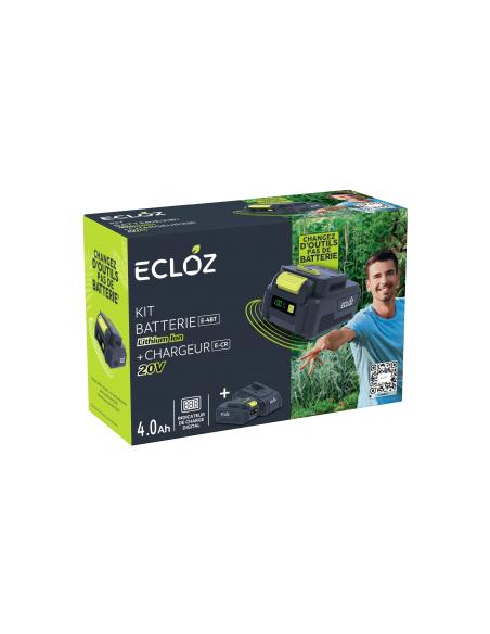 Kit batterie et chargeur 20V 4Ah - ECLOZ ECLOZ Accessoires et entretien