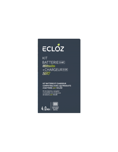 Kit batterie et chargeur 20V 4Ah - ECLOZ ECLOZ Accessoires et entretien