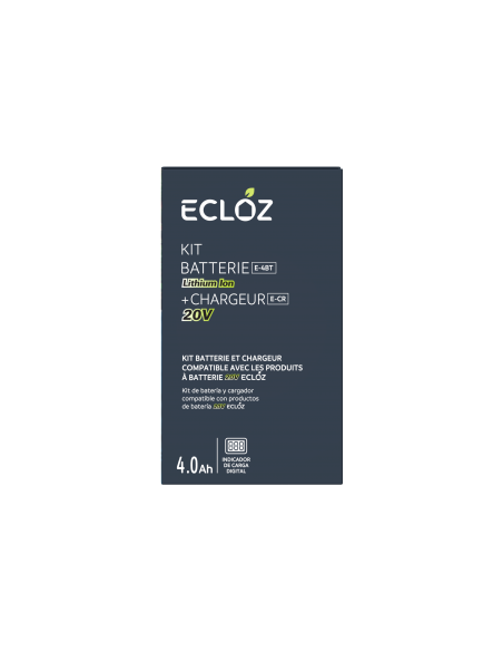 Kit batterie et chargeur 20V 4Ah - ECLOZ ECLOZ Accessoires et entretien