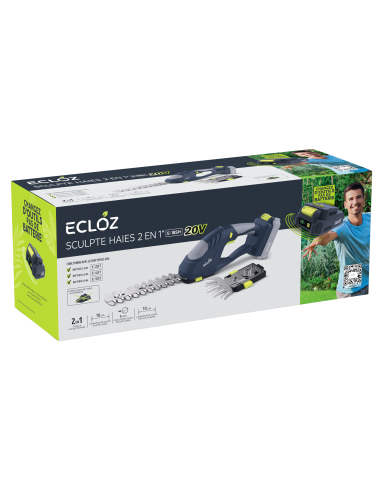 Sculpte haies 2 en 1 sur Batterie 20V - ECLOZ ECLOZ Elagueuse