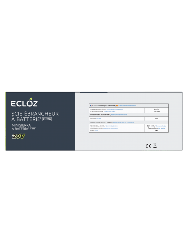 Scie/ Ébrancheur sur Batterie 20V - ECLOZ ECLOZ Elagueuse
