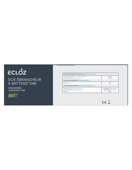 Scie/ Ébrancheur sur Batterie 20V - ECLOZ ECLOZ Elagueuse