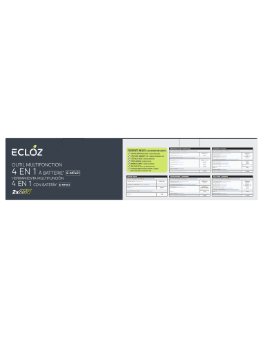 Outil multifonctions 4 en 1 sur Batterie 2 x 20V - ECLOZ ECLOZ Tronçonneuse