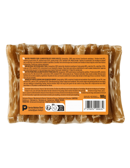 Os pressés à mâcher x 10 chien moyen - Pure Family Pure Family Os à mâcher