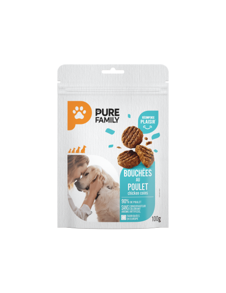 Snacks au Poulet Sachet 100 g - Pure Family Pure Family Biscuit friandise