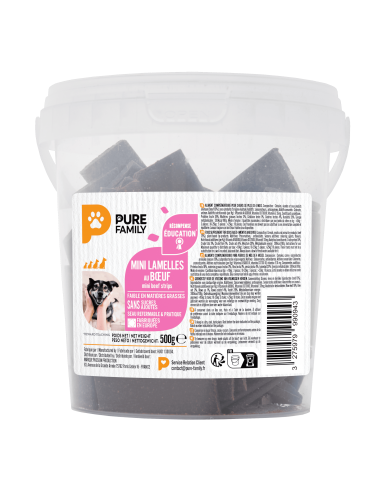 Mini lamelles de Bœuf 500 g - Pure Family Pure Family Biscuit friandise