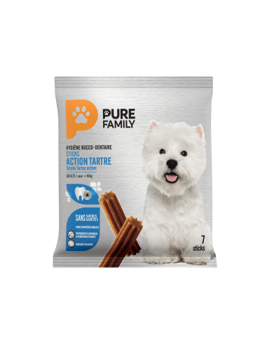 Stick Action Tartre petit chien x7 - Pure Family Pure Family Friandise bucco-dentaire