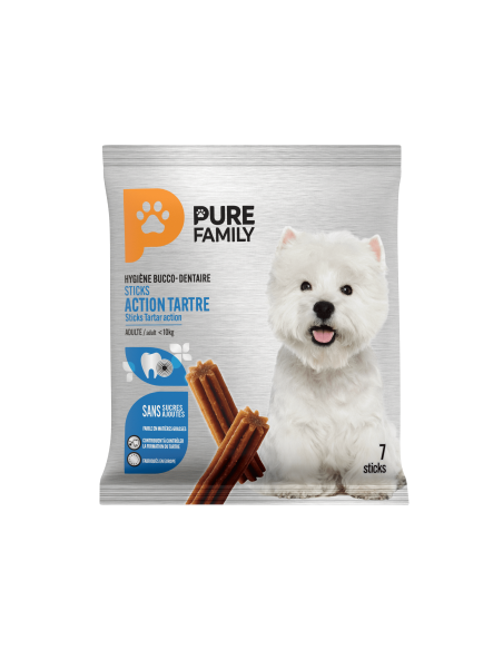 Stick Action Tartre petit chien x7 - Pure Family Pure Family Friandise bucco-dentaire