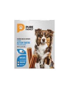 Stick Action Tartre chien moyen x28 - Pure Family Pure Family Friandise bucco-dentaire