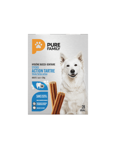 Stick Action Tartre grand chien x28 - Pure Family Pure Family Friandise bucco-dentaire