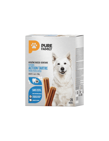 Stick Action Tartre grand chien x28 - Pure Family Pure Family Friandise bucco-dentaire