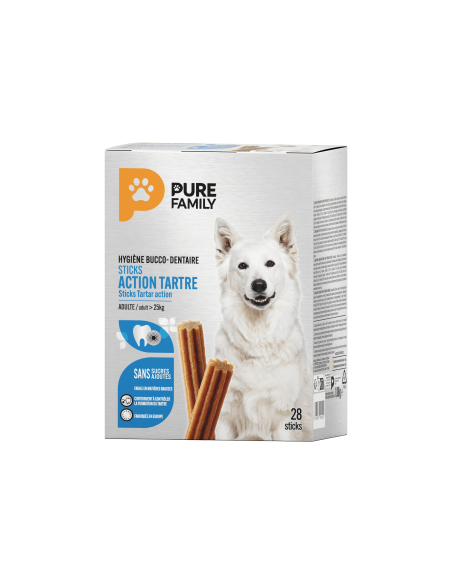 Stick Action Tartre grand chien x28 - Pure Family Pure Family Friandise bucco-dentaire