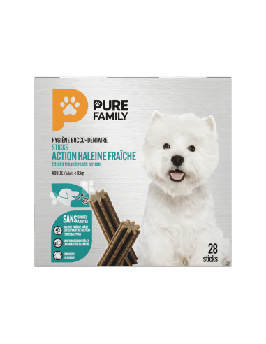 Stick Haleine Fraîche petit chien x28 - Pure Family Pure Family Friandise bucco-dentaire