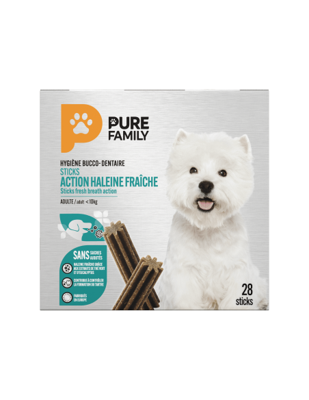 Stick Haleine Fraîche petit chien x28 - Pure Family Pure Family Friandise bucco-dentaire
