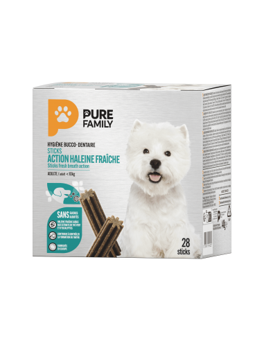 Stick Haleine Fraîche petit chien x28 - Pure Family Pure Family Friandise bucco-dentaire