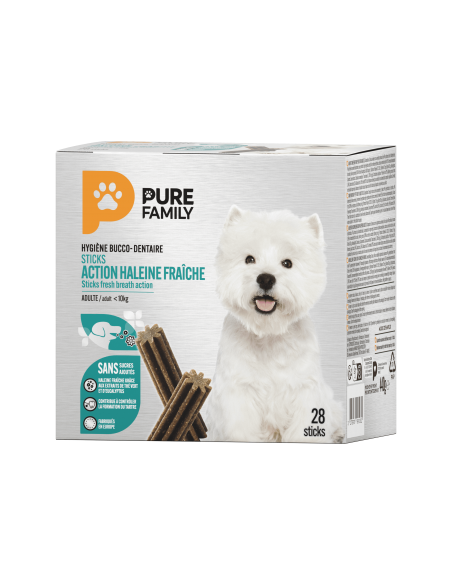 Stick Haleine Fraîche petit chien x28 - Pure Family Pure Family Friandise bucco-dentaire