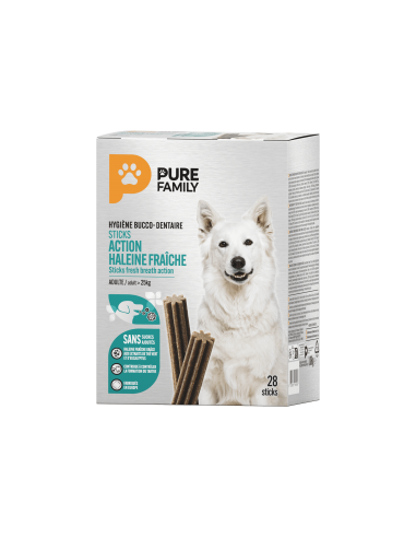 Stick Haleine Fraîche grand chien x28 - Pure Family Pure Family Friandise bucco-dentaire
