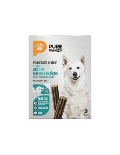 Stick Haleine Fraîche grand chien x28 - Pure Family Pure Family Friandise bucco-dentaire