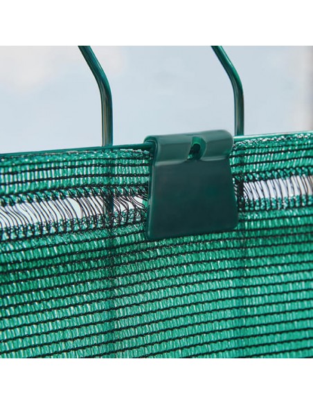 Lot de 20 fixations vertes pour Brise vue - ECLOZ ECLOZ Accessoires pour clôture, bordure et occultation