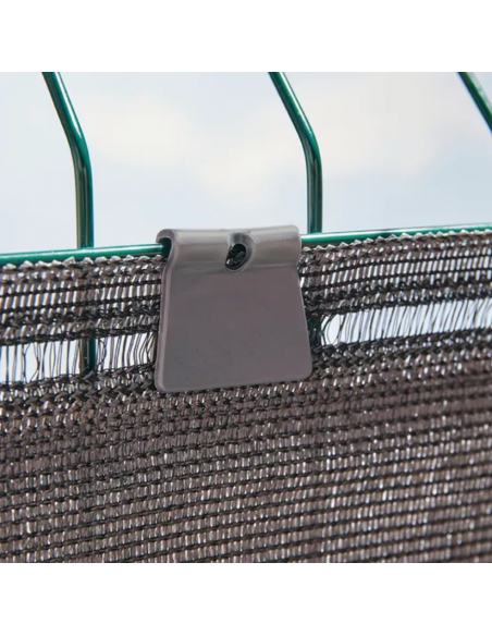 Lot de 20 fixations grises pour Brise vue - ECLOZ ECLOZ Accessoires pour clôture, bordure et occultation