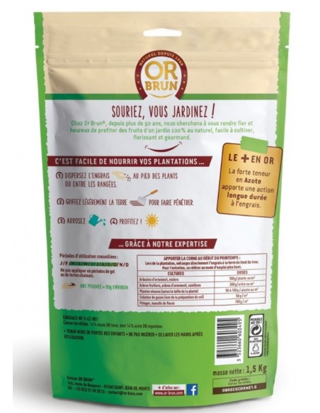 Corne torréfiée 1,5 kg - Or brun Or Brun Engrais et matière première