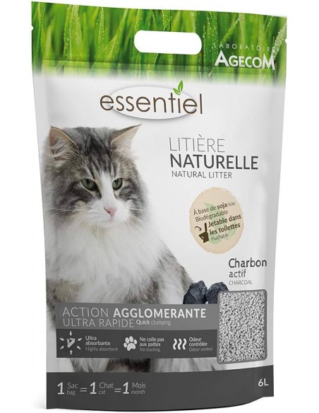 Litière au soja - 6 L Essentiel Litières