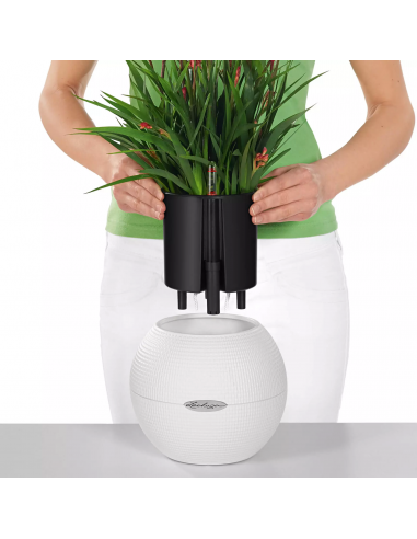 Pot à réserve d'eau Puro Color Ø20 cm Blanc - Lechuza Lechuza Pot à réserve d'eau