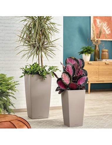 Pot à réserve d'eau Cubico Color 40 cm Gris - Lechuza Lechuza Pot à réserve d'eau