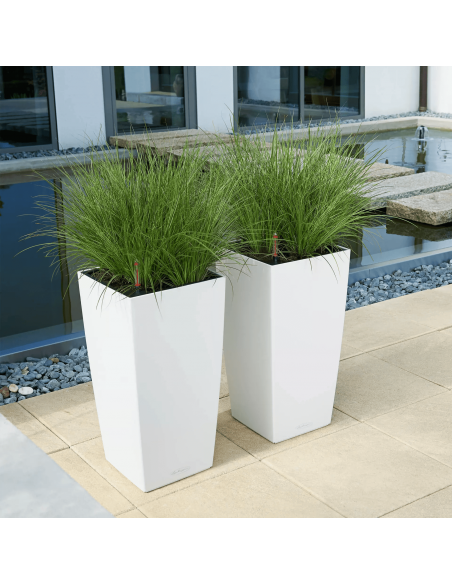 Pot à réserve d'eau Cubico Color 40 cm Blanc - Lechuza Lechuza Pot à réserve d'eau