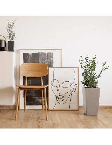 Pot à réserve d'eau Cubico Color 30 cm Gris - Lechuza Lechuza Pot à réserve d'eau