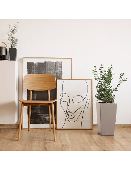 Pot à réserve d'eau Cubico Color 30 cm Gris - Lechuza Lechuza Pot à réserve d'eau