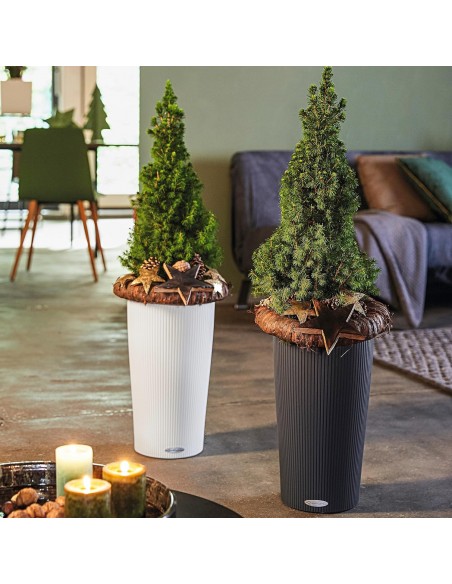 Pot à réserve d'eau Cilindro Color 23 cm Gris Ardoise - Lechuza Lechuza Pot à réserve d'eau