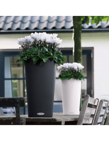 Pot à réserve d'eau Cilindro Color 23 cm Gris Ardoise - Lechuza Lechuza Pot à réserve d'eau