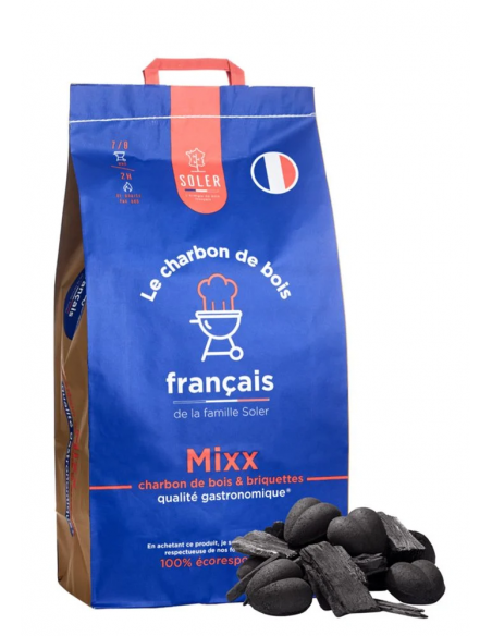Charbon de bois et briquettes Mixx 8kg - Soler Soler Charbons de bois et allume-feux