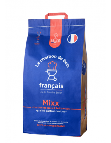 Charbon de bois et briquettes Mixx 8kg - Soler Soler Charbons de bois et allume-feux